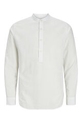Jack & Jones Camisa slim fit media plaqueta blanco