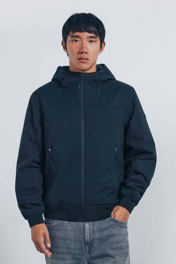 Springfield Blus&atilde;o t&eacute;cnica acolchoada preto