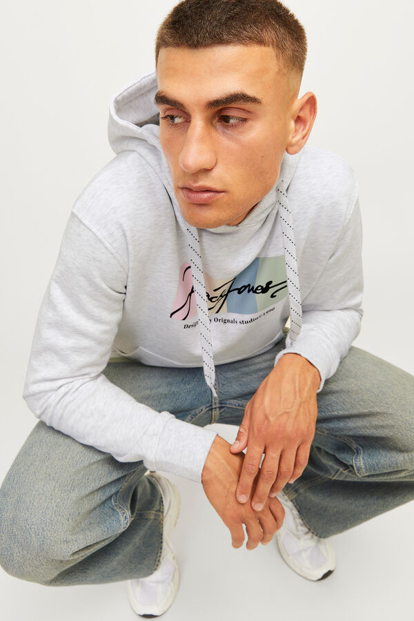 Jack & Jones Sweatshirt de capuz regular fit branco
