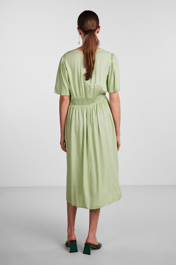 Pieces Vestido largo de mujer. verde