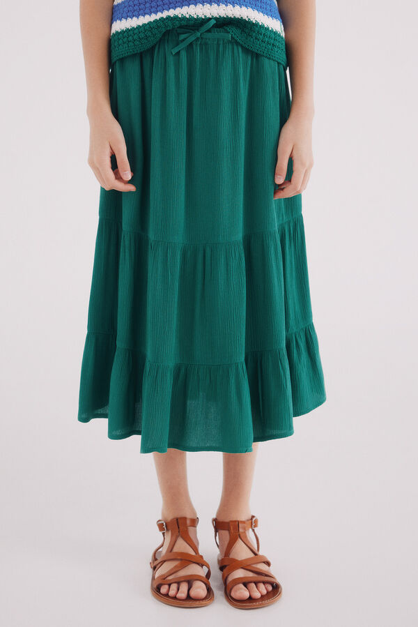 Springfield Kids saia midi para menina verde