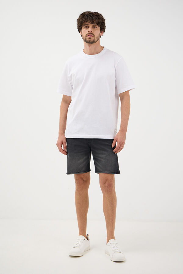 Jack & Jones Bermuda jogger vaquera negro