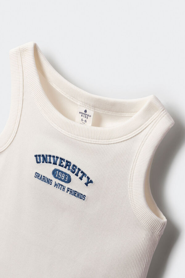 Springfield Kids Top de alças californiano para meninas branco