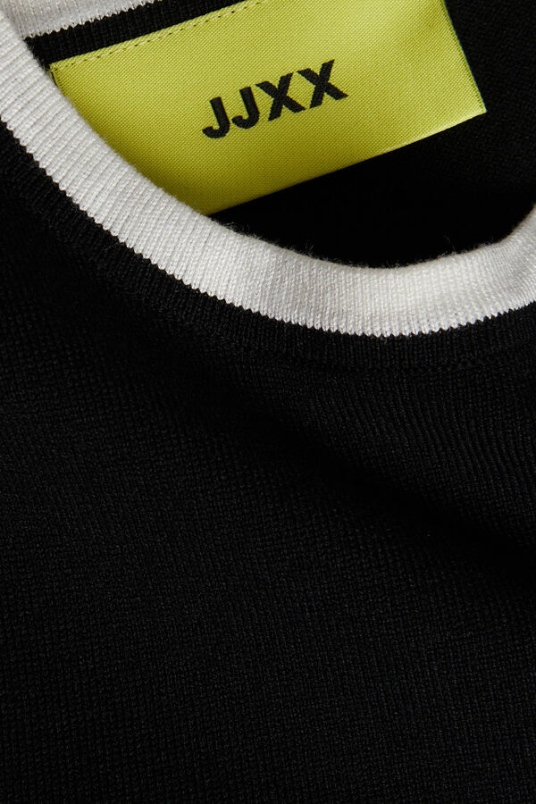 Jack & Jones Top de malha fina em contraste preto