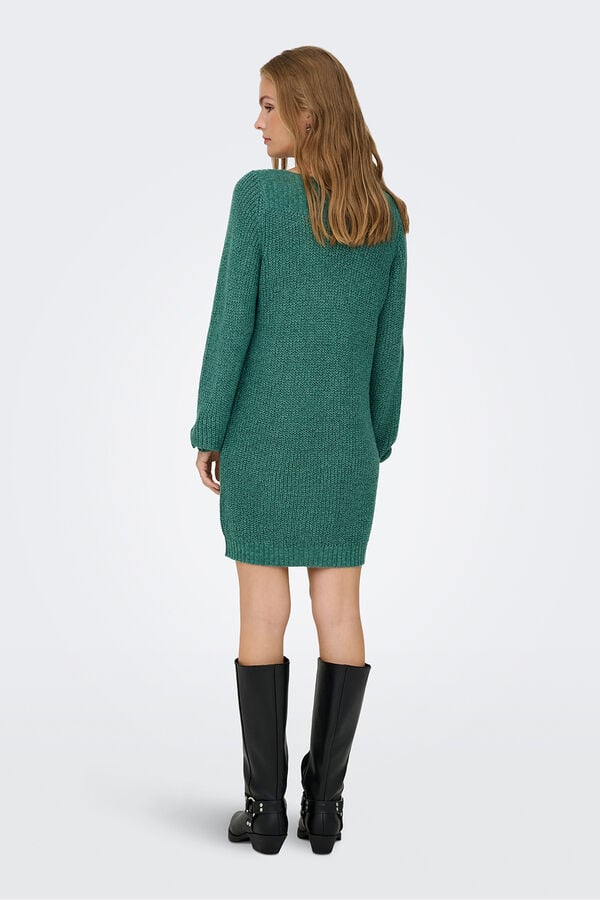 JDY Vestido corto punto gris