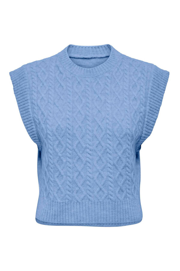 Only Colete de l&atilde; azul