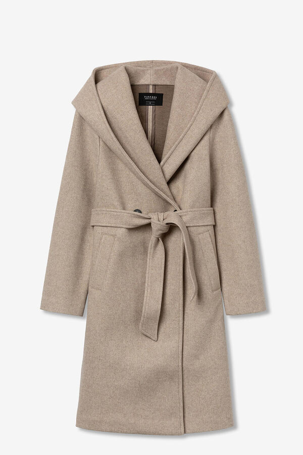 Abrigo con Cinturón y Capucha Ofertas en abrigos y parkas de