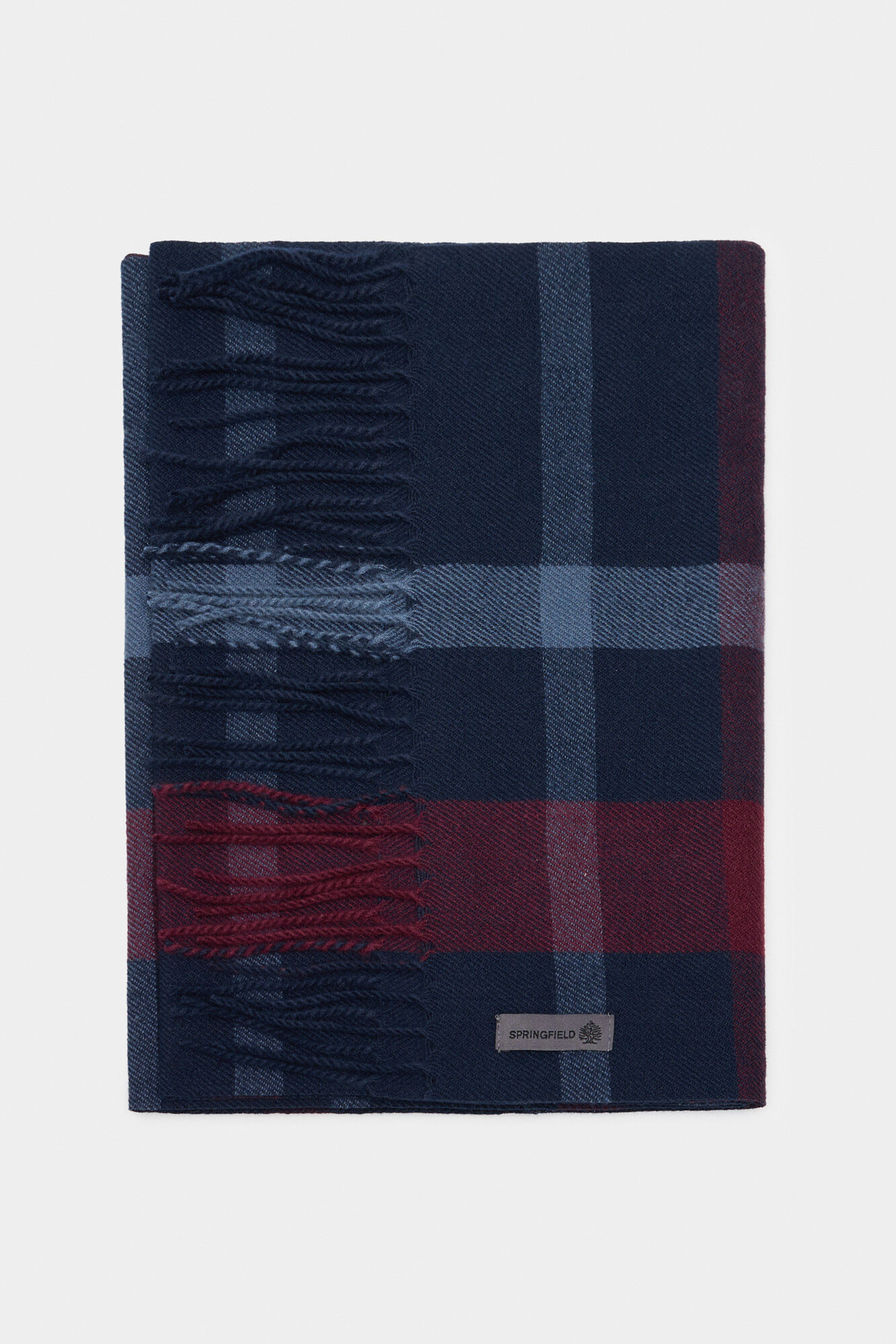 Springfield Len&ccedil;o xadrez azul e marrom