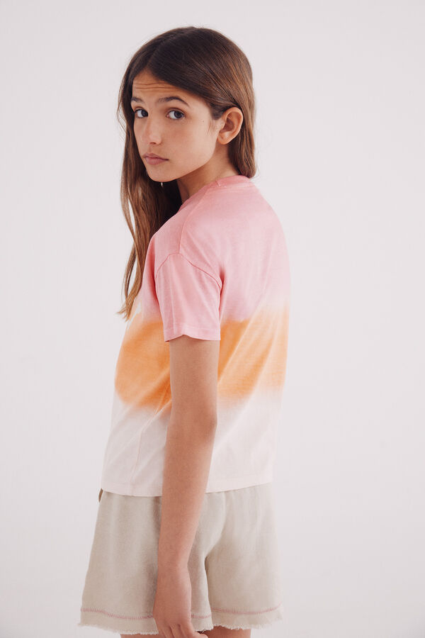 Springfield Kids Camiseta dip dye niña naranja