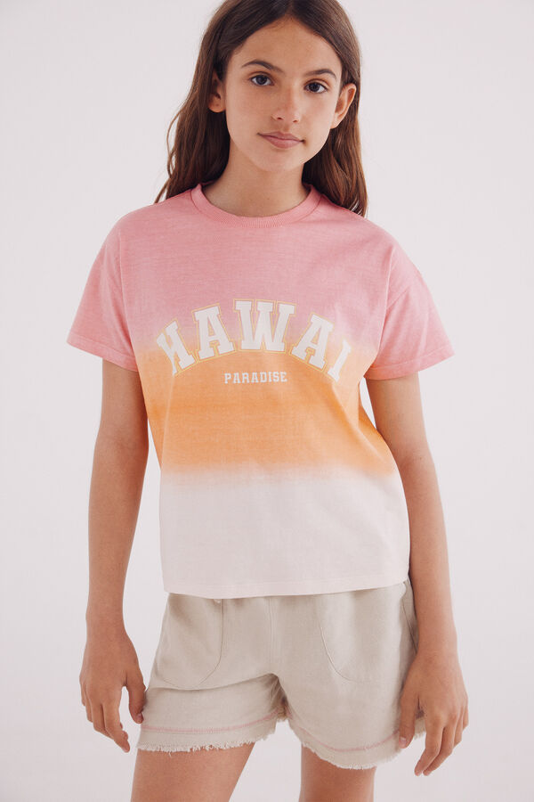Springfield Kids Camiseta dip dye niña naranja