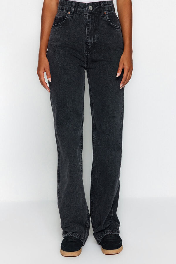 Trendyol Jeans regular de mujer gris