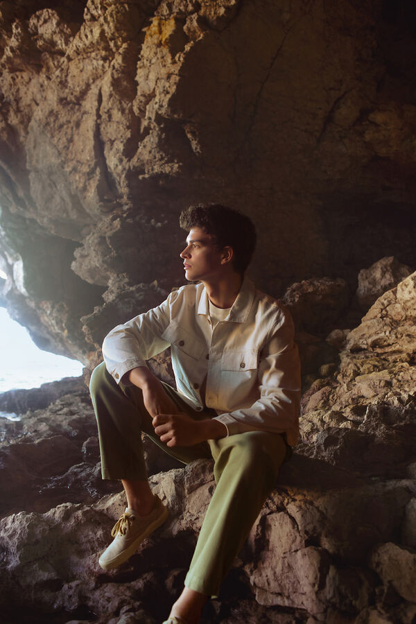 Springfield Camisa de linho-algod&atilde;o branco