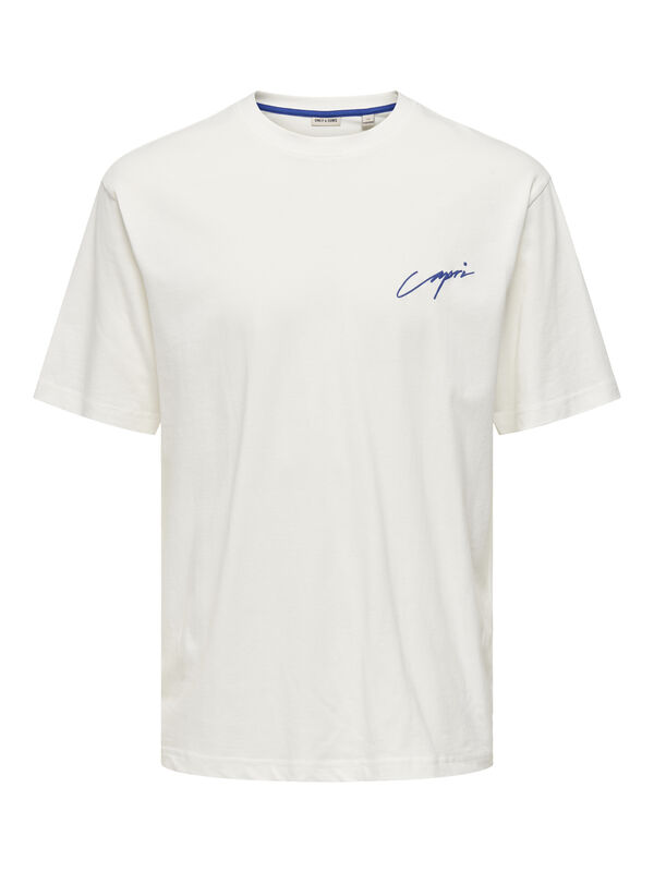 Only & Sons Camiseta manga curta estampada branco