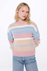 Springfield Jersey rayas color block rosa