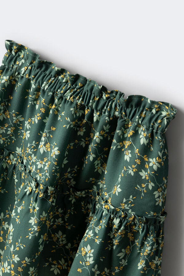 Springfield Kids Saia flores para menina verde