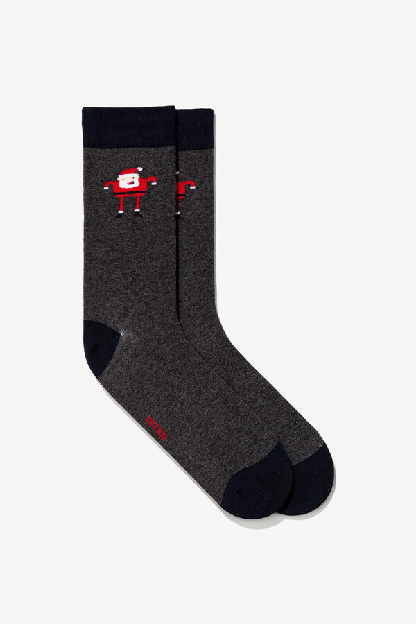 Tiffosi Calcetines Pap&aacute; Noel gris