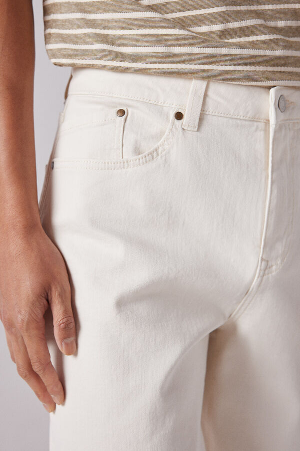 Springfield Bermuda denim básico cru bege