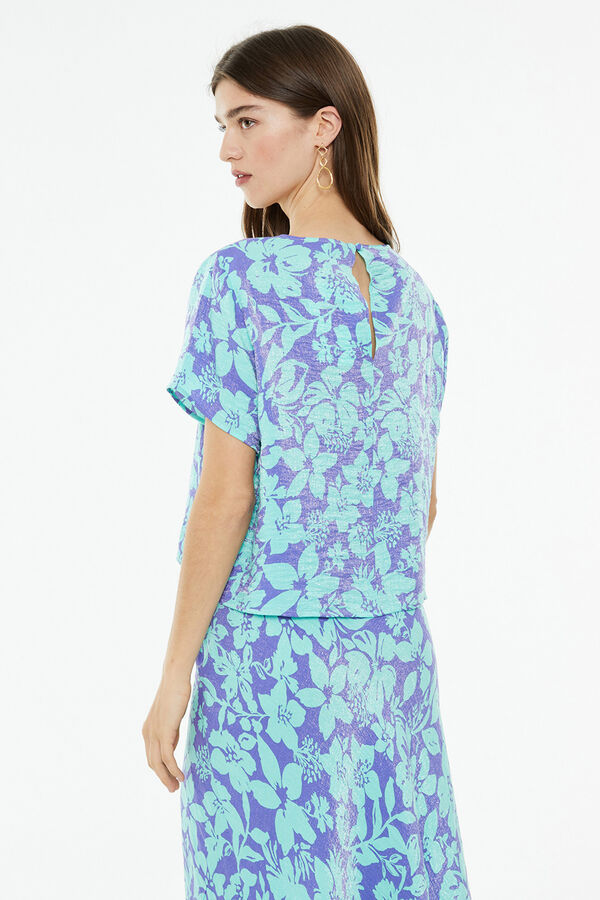 System Action Camisa estampado manga curta verde