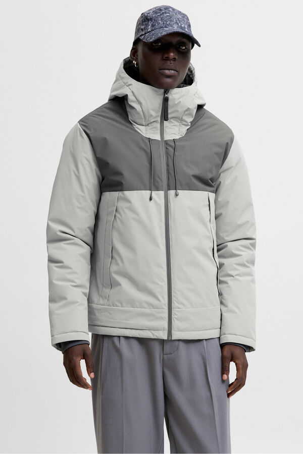 Jack & Jones Chaqueta acolchada bicolor gris