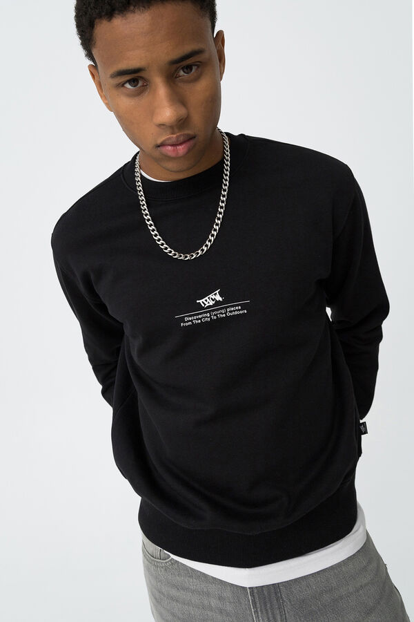 Tiffosi Young Sudadera con estampado graffiti negro