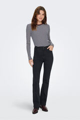 Only Camiseta de rayas manga larga azul