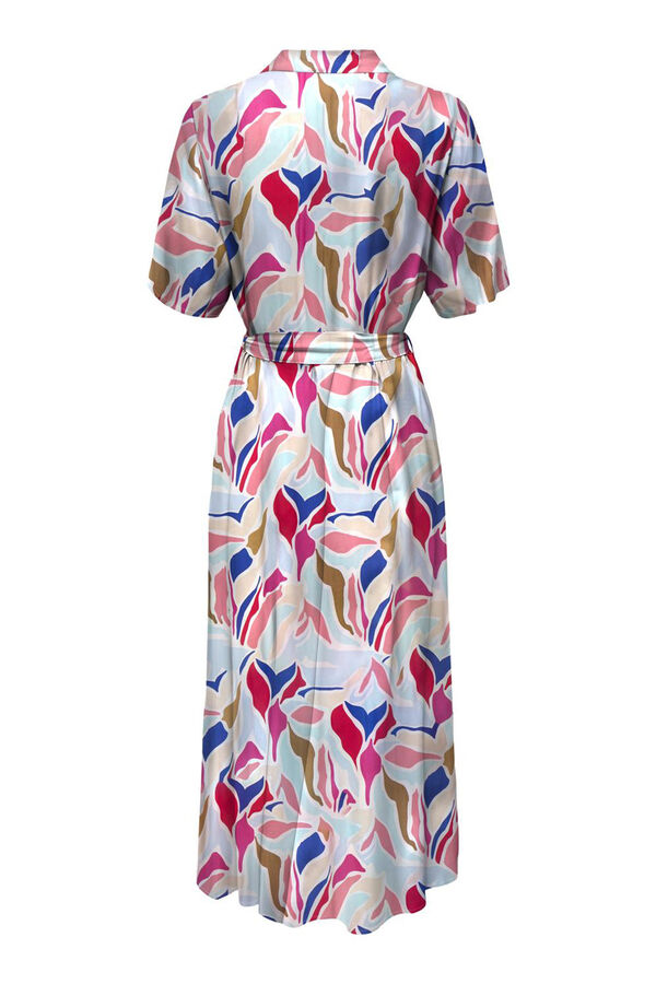 JDY Vestido midi camiseiro estampado