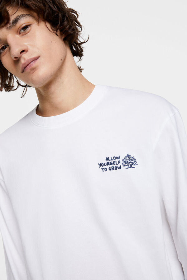 Springfield Camiseta manga larga logo blanco