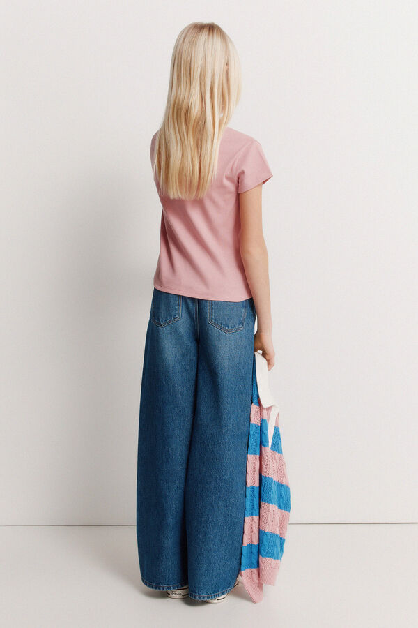 Springfield Kids Jeans culotte para menina azul