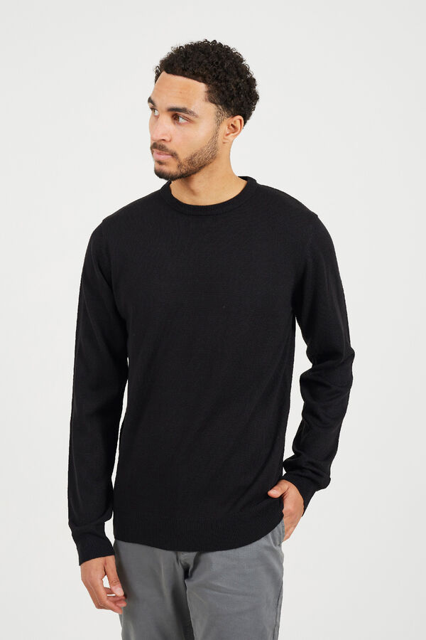 Brave Soul Jersey cuello redondo negro