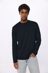 Springfield Camiseta piqu&eacute; manga larga rayas negro