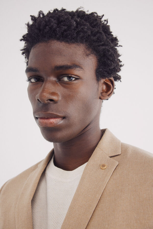 Springfield Blazer linho- linho castanho