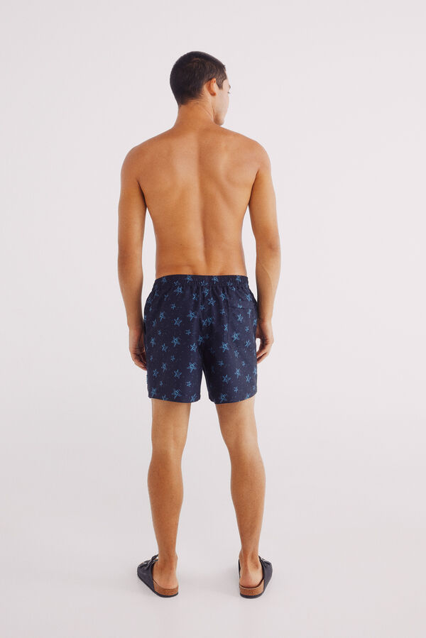 Springfield Ba&ntilde;ador estampado estrellas azul