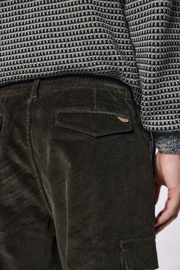 Springfield Pantal&oacute;n cargo pana slim fit kaki