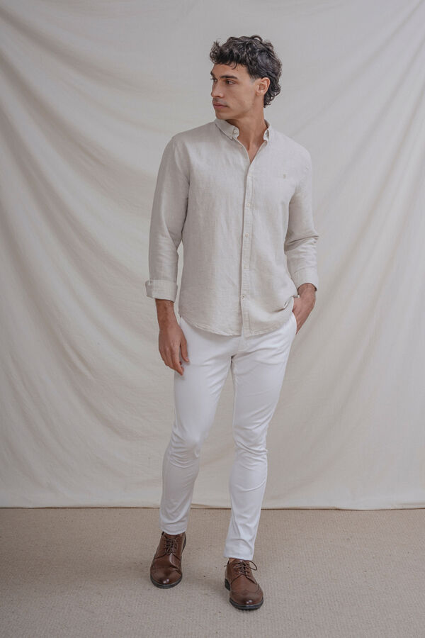 Celopman Camisa lino beige