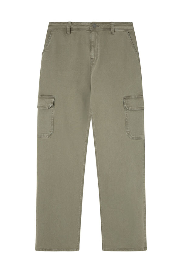 Springfield Pantal&oacute;n cargo algod&oacute;n kaki