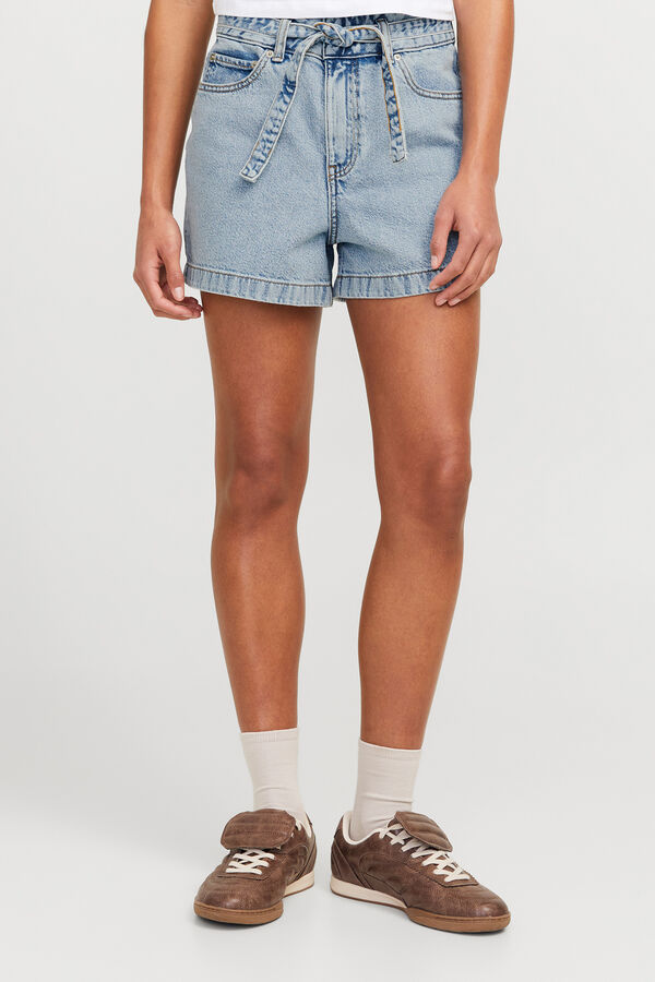 Jack & Jones Shorts jeans com la&ccedil;o azul