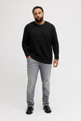 Jack & Jones PLUS Jersey b&aacute;sico de punto liso negro
