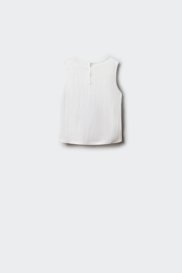 Springfield Kids Blusa em crochet colorida para menina branco