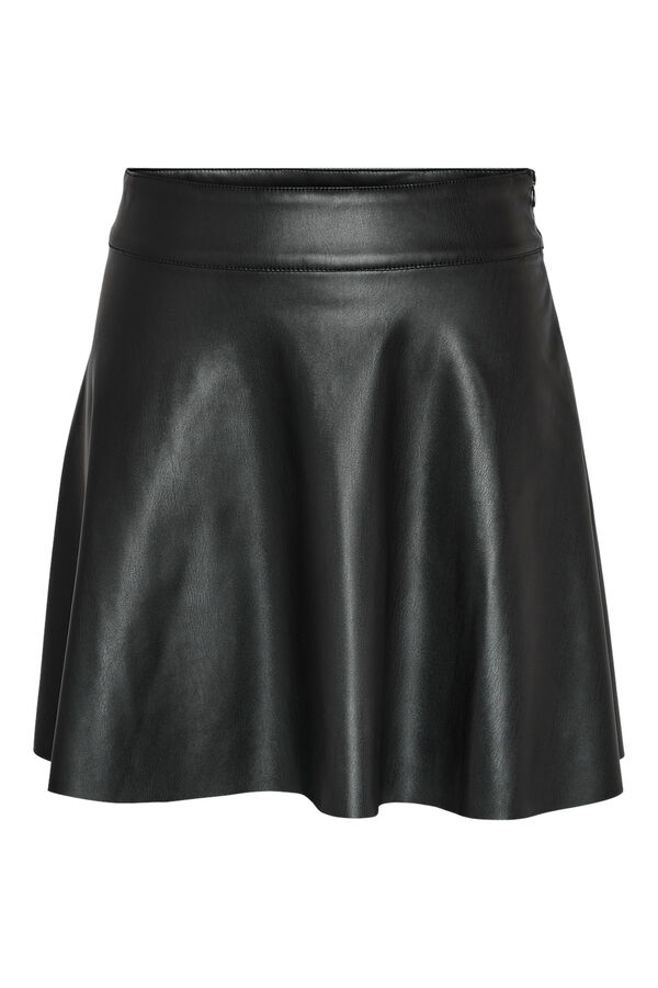 Noisy May Falda corta polipiel negro