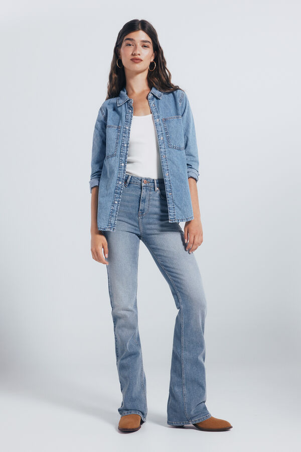 Springfield Camisa vaquera bolsillos azul