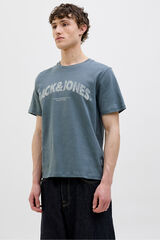 Jack & Jones Camiseta regular fit estampada gris