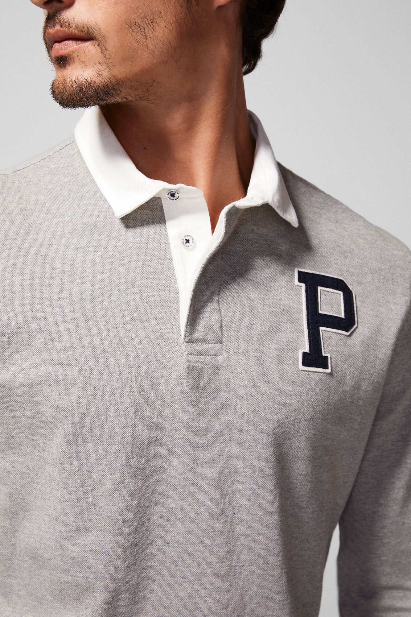 polo rugby manga larga