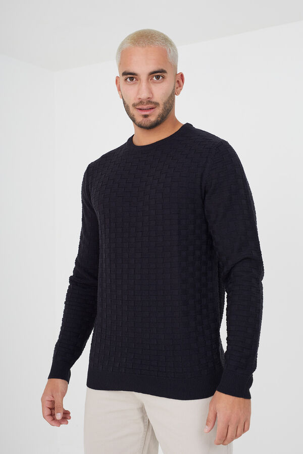 Brave Soul Jersey de punto con textura azul