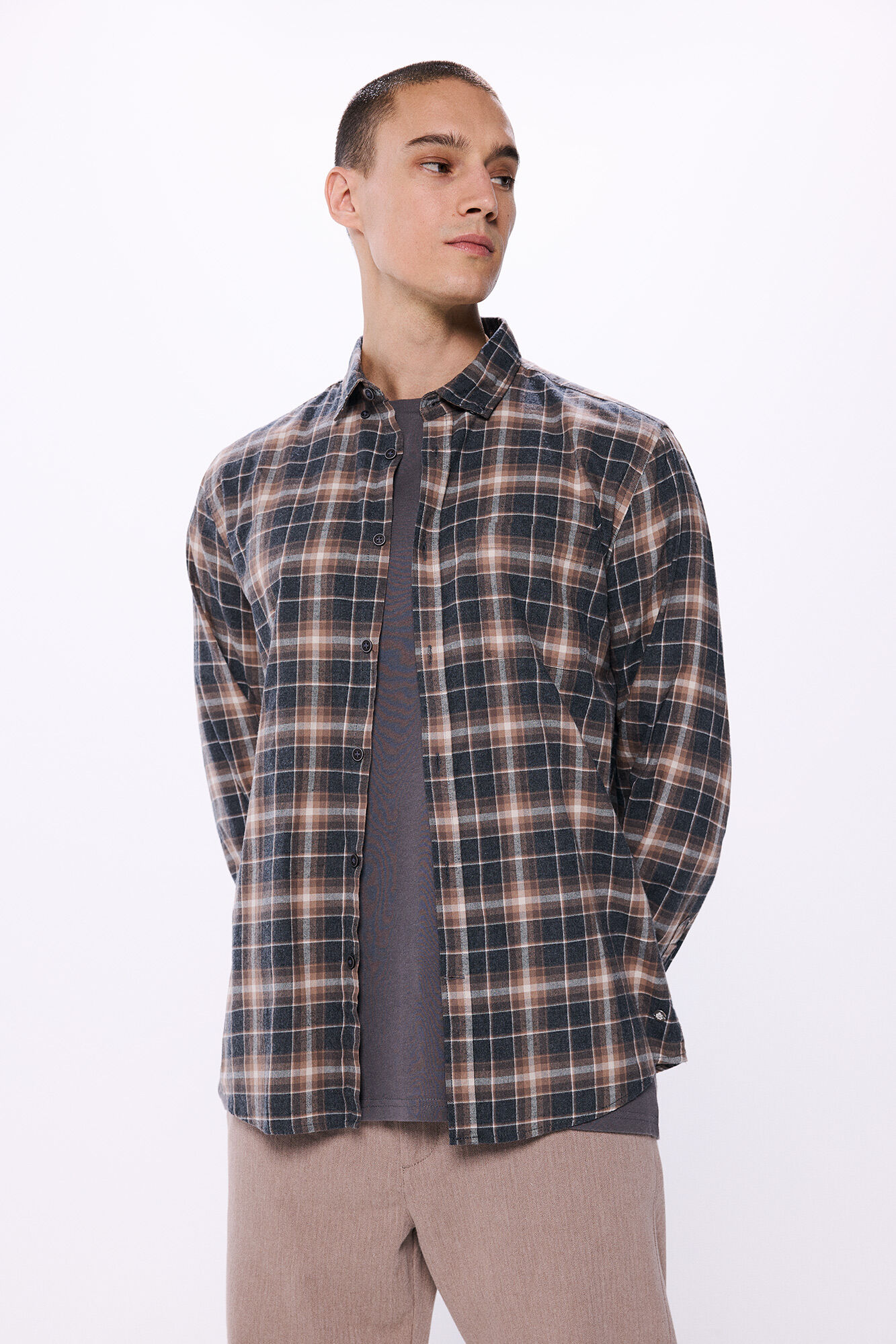 Springfield Camisa de xadrez melange