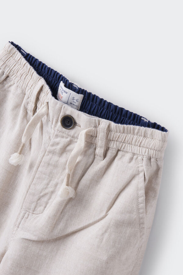 Springfield Kids Pantalon chino lino ni&ntilde;o beige