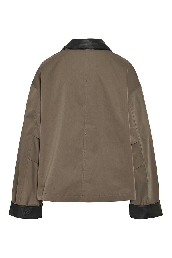 Noisy May Jaqueta com contraste leve cinzento