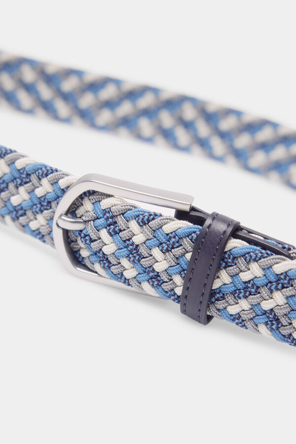 Springfield Cintur&oacute;n trenzado multicolor azules azul