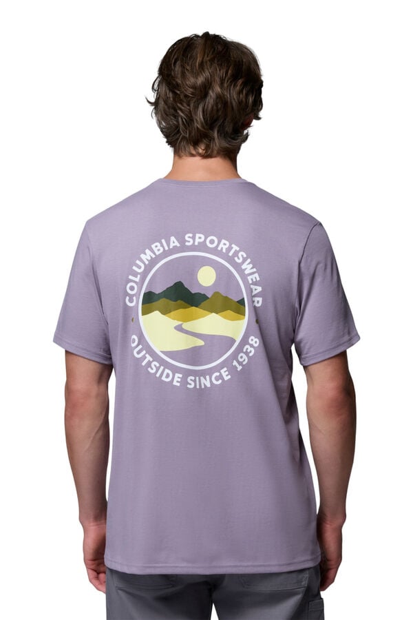 Columbia Camiseta con estampado de naturaleza en la espalda morado/lila
