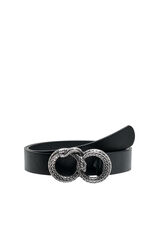 Only Cinto de couro sint&eacute;tico preto