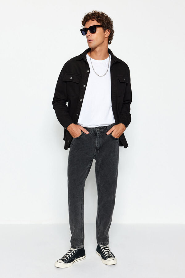 Trendyol Jeans regular de hombre negro